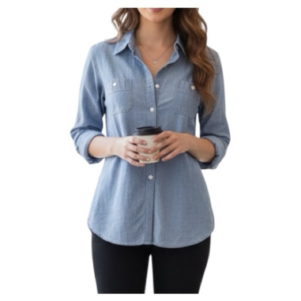 Per Se Light Blue Button-Down Shirt